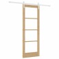 vidaXL Porta Scorrevole con Set di Ferramenta 'ORKDAL'Legno Massello e Vetro vidaXL Porta Scorrevole con Set di Ferramenta 'ORKDAL'Legno Massello e Vetro