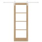 vidaXL Porta Scorrevole con Set di Ferramenta 'ORKDAL'Legno Massello e Vetro vidaXL Porta Scorrevole con Set di Ferramenta 'ORKDAL'Legno Massello e Vetro