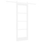 vidaXL Porta Scorrevole con Set di Hardware 'ORKDAL'Bianco Legno Massello & Vetro vidaXL Porta Scorrevole con Set di Hardware 'ORKDAL'Bianco Legno Massello & Vetro