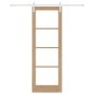 vidaXL Porta Scorrevole con Hardware 'ORKDAL'Legno Massello & Vetro vidaXL Porta Scorrevole con Hardware 'ORKDAL'Legno Massello & Vetro