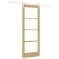 porta scorrevole vidaXL con set di ferramenta 'ORKDAL'legno massello e vetro porta scorrevole vidaXL con set di ferramenta 'ORKDAL'legno massello e vetro