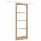 porta scorrevole vidaXL con set di ferramenta 'ORKDAL'legno massello e vetro porta scorrevole vidaXL con set di ferramenta 'ORKDAL'legno massello e vetro