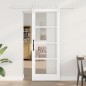 vidaXL Porta Scorrevole con Set di Hardware "ORKDAL" Legno Massiccio Bianco & Vetro vidaXL Porta Scorrevole con Set di Hardware "ORKDAL" Legno Massiccio Bianco & Vetro
