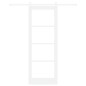 porta scorrevole vidaXL con set di hardware 'ORKDAL'in legno solido bianco e vetro porta scorrevole vidaXL con set di hardware 'ORKDAL'in legno solido bianco e vetro