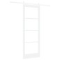 porta scorrevole vidaXL con set di hardware 'ORKDAL'in legno solido bianco e vetro porta scorrevole vidaXL con set di hardware 'ORKDAL'in legno solido bianco e vetro