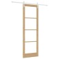 vidaXL Porta scorrevole con set hardware 'ORKDAL'legno massello e vetro vidaXL Porta scorrevole con set hardware 'ORKDAL'legno massello e vetro