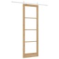 vidaXL Porta scorrevole con set hardware 'ORKDAL'legno massello e vetro vidaXL Porta scorrevole con set hardware 'ORKDAL'legno massello e vetro