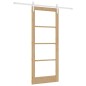 Porta Scorrevole vidaXL con Set Hardware 'ORKDAL'Legno Massello e Vetro Porta Scorrevole vidaXL con Set Hardware 'ORKDAL'Legno Massello e Vetro