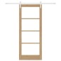 Porta Scorrevole vidaXL con Set Hardware 'ORKDAL'Legno Massello e Vetro Porta Scorrevole vidaXL con Set Hardware 'ORKDAL'Legno Massello e Vetro