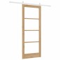 Porta Scorrevole vidaXL con Set Hardware 'ORKDAL'Legno Massello e Vetro Porta Scorrevole vidaXL con Set Hardware 'ORKDAL'Legno Massello e Vetro