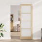 vidaXL Porta scorrevole con set hardware "ORKDAL" Legno massello e vetro vidaXL Porta scorrevole con set hardware "ORKDAL" Legno massello e vetro