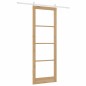 vidaXL Porta scorrevole con set hardware "ORKDAL" Legno massello e vetro vidaXL Porta scorrevole con set hardware "ORKDAL" Legno massello e vetro