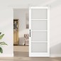 vidaXL Porta Scorrevole con Set di Hardware "ORKDAL" Bianco Legno Massello e Vetro vidaXL Porta Scorrevole con Set di Hardware "ORKDAL" Bianco Legno Massello e Vetro