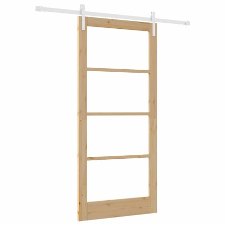 porta scorrevole vidaXL con accessori 'ORKDAL'Legno Massello e Vetro