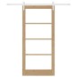 porta scorrevole vidaXL con accessori 'ORKDAL'Legno Massello e Vetro porta scorrevole vidaXL con accessori 'ORKDAL'Legno Massello e Vetro