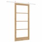 porta scorrevole vidaXL con accessori 'ORKDAL'Legno Massello e Vetro porta scorrevole vidaXL con accessori 'ORKDAL'Legno Massello e Vetro