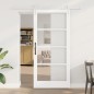 vidaXL Porta Scorrevole con Set Hardware 'ORKDAL'Legno Massello Bianco e Vetro vidaXL Porta Scorrevole con Set Hardware 'ORKDAL'Legno Massello Bianco e Vetro