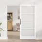 vidaXL Porta Scorrevole con Set Hardware 'ORKDAL'Legno Massello Bianco e Vetro vidaXL Porta Scorrevole con Set Hardware 'ORKDAL'Legno Massello Bianco e Vetro