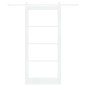 vidaXL Porta Scorrevole con Set Hardware 'ORKDAL'Legno Massello Bianco e Vetro vidaXL Porta Scorrevole con Set Hardware 'ORKDAL'Legno Massello Bianco e Vetro