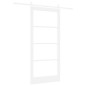 vidaXL Porta Scorrevole con Set Hardware 'ORKDAL'Legno Massello Bianco e Vetro vidaXL Porta Scorrevole con Set Hardware 'ORKDAL'Legno Massello Bianco e Vetro
