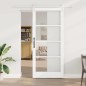 Porta Scorrevole vidaXL con Set Hardware "ORKDAL" Bianca in Legno Massello e Vetro Porta Scorrevole vidaXL con Set Hardware "ORKDAL" Bianca in Legno Massello e Vetro