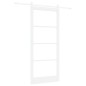 Porta Scorrevole vidaXL con Set Hardware "ORKDAL" Bianca in Legno Massello e Vetro Porta Scorrevole vidaXL con Set Hardware "ORKDAL" Bianca in Legno Massello e Vetro