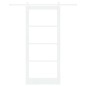 Porta Scorrevole vidaXL con Set Hardware "ORKDAL" Bianca in Legno Massello e Vetro Porta Scorrevole vidaXL con Set Hardware "ORKDAL" Bianca in Legno Massello e Vetro