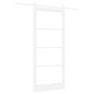 Porta Scorrevole vidaXL con Set Hardware "ORKDAL" Bianca in Legno Massello e Vetro Porta Scorrevole vidaXL con Set Hardware "ORKDAL" Bianca in Legno Massello e Vetro