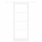 porta scorrevole vidaXL con set hardware 'ORKDAL'legno solido bianco e vetro porta scorrevole vidaXL con set hardware 'ORKDAL'legno solido bianco e vetro