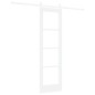 vidaXL Porta Scorrevole con Set di Accessori 'ORKDAL'Bianca in Legno Massello e Vetro vidaXL Porta Scorrevole con Set di Accessori 'ORKDAL'Bianca in Legno Massello e Vetro