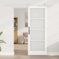 vidaXL Porta Scorrevole con Set Di Ferramenta "ORKDAL" Bianco in Legno Massiccio e Vetro vidaXL Porta Scorrevole con Set Di Ferramenta "ORKDAL" Bianco in Legno Massiccio e Vetro