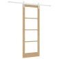 vidaXL Porta scorrevole con set hardware "ORKDAL" Legno massello e vetro vidaXL Porta scorrevole con set hardware "ORKDAL" Legno massello e vetro