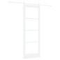 vidaXL Porta Scorrevole con Set di Ferramenta "ORKDAL" Bianca in Legno Massello e Vetro vidaXL Porta Scorrevole con Set di Ferramenta "ORKDAL" Bianca in Legno Massello e Vetro