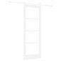 vidaXL Porta Scorrevole con Set di Ferramenta "ORKDAL" Bianca in Legno Massello e Vetro vidaXL Porta Scorrevole con Set di Ferramenta "ORKDAL" Bianca in Legno Massello e Vetro