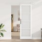 vidaXL Porta Scorrevole con Set di Ferramenta 'ORKDAL'Legno Bianco Solido e Vetro
