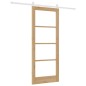 vidaXL Porta Scorrevole con Set di Hardware 'ORKDAL'Legno Massello e Vetro vidaXL Porta Scorrevole con Set di Hardware 'ORKDAL'Legno Massello e Vetro