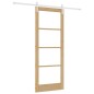 Porta Scorrevole vidaXL con Set di Ferramenta 'ORKDAL'Legno Massello e Vetro Porta Scorrevole vidaXL con Set di Ferramenta 'ORKDAL'Legno Massello e Vetro