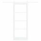 Porta Scorrevole vidaXL con Set Hardware "ORKDAL" Bianca Legno Massiccio e Vetro Porta Scorrevole vidaXL con Set Hardware "ORKDAL" Bianca Legno Massiccio e Vetro