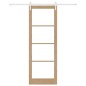 vidaXL Porta Scorrevole con Set di Accessori 'ORKDAL'Legno Massello & Vetro vidaXL Porta Scorrevole con Set di Accessori 'ORKDAL'Legno Massello & Vetro