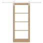 Porta Scorrevole vidaXL con Set di Ferramenta 'ORKDAL'Legno Solido e Vetro Porta Scorrevole vidaXL con Set di Ferramenta 'ORKDAL'Legno Solido e Vetro