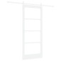 Porta Scorrevole vidaXL con Set Hardware "ORKDAL" Legno Solido Bianco & Vetro Porta Scorrevole vidaXL con Set Hardware "ORKDAL" Legno Solido Bianco & Vetro