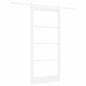 Porta Scorrevole vidaXL con Set di Ferramenta 'ORKDAL'Legno Massello Bianca & Vetri