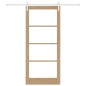 vidaXL Porta Scorrevole con Set di Ferramenta "ORKDAL" Legno Massello e Vetro vidaXL Porta Scorrevole con Set di Ferramenta "ORKDAL" Legno Massello e Vetro
