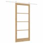 vidaXL Porta Scorrevole con Set di Ferramenta "ORKDAL" Legno Massello e Vetro vidaXL Porta Scorrevole con Set di Ferramenta "ORKDAL" Legno Massello e Vetro