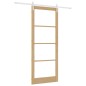 vidaXL Porta Scorrevole con Set di Accessori 'ORKDAL'Legno Solido e Vetro
