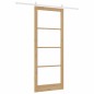 vidaXL Porta Scorrevole con Set di Accessori 'ORKDAL'Legno Solido e Vetro