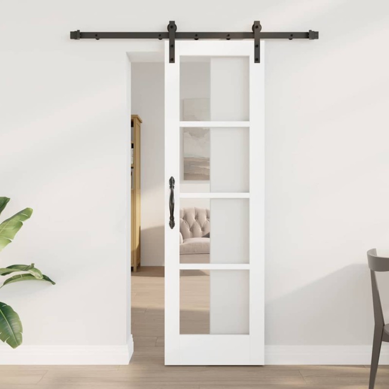 Porta Scorrevole vidaXL con Set di Ferramenta 'ORKDAL'Bianca 61x198.5 cm Porta Scorrevole vidaXL con Set di Ferramenta 'ORKDAL'Bianca 61x198.5 cm