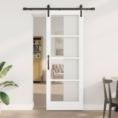 Porta scorrevole vidaXL con set di ferramenta 'ORKDAL'Bianco 78x211 cm