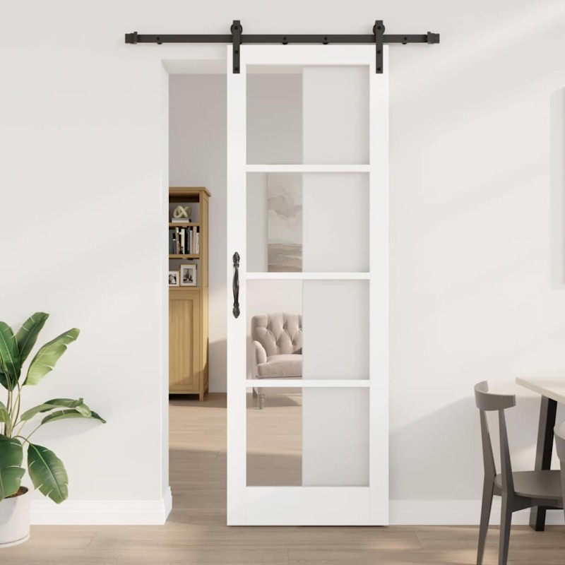 Porta scorrevole vidaXL con set di ferramenta 'ORKDAL'Bianca 78x232 cm Porta scorrevole vidaXL con set di ferramenta 'ORKDAL'Bianca 78x232 cm