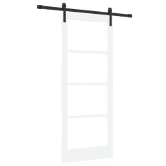 Porta Scorrevole vidaXL con Set di Ferramenta 'ORKDAL'Bianca 83x202 cm